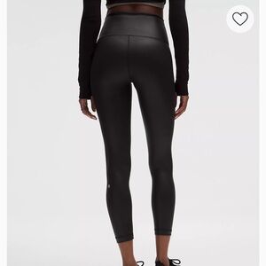 Lululemon Matte Black Foil Leggings Sz 18